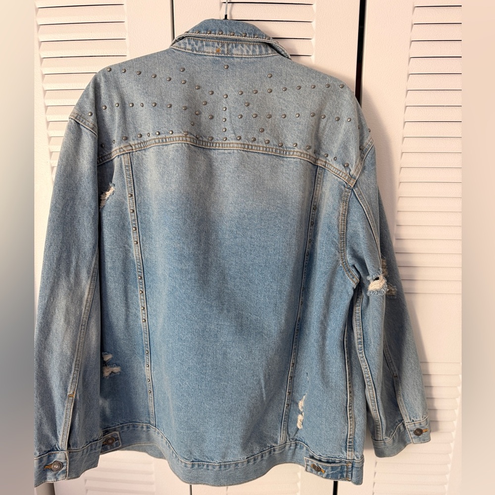 Free People Studded Denim Jacket - Picture 4 of 12